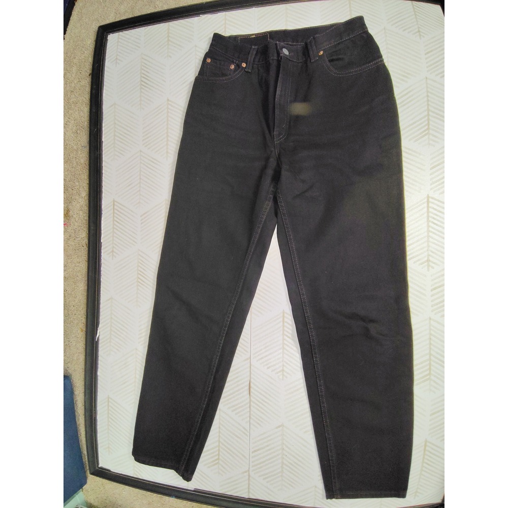 Levis 550 Womens Black Relaxed Fit Tapered Leg Jeans Size 10 Reg M Made in USA
